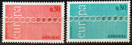 EUROPA 1971 - ANDORRE FRANCAIS                  N° 5212/213                     NEUF** - 1971