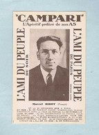 CPA Cyclisme Édition L'Ami Du Peuple Du Soir, Marcel BIDOT. Publicité Pour CAMPARI. - Cyclisme