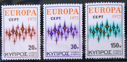 EUROPA 1972 - CHYPRE                  N° 366/368                   NEUF** - 1972