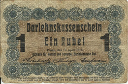 Billet, Allemagne, 1 Rubel, 1916, AB - WWI