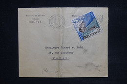 MONACO - Enveloppe De Notaire Pour Paris En 1953  - L 122400 - Lettres & Documents