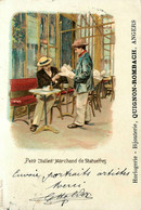 Paris * 1902 * Petits Métiers : Petit Italien Marchand De Statuettes * Pub Horlogerie QUIGNON ROMBACH à Angers - Straßenhandel Und Kleingewerbe