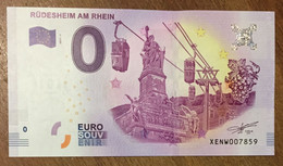 2017 BILLET 0 EURO SOUVENIR ALLEMAGNE DEUTSCHLAND RÜDESHEIM AM RHEIN ZERO 0 EURO SCHEIN BANKNOTE PAPER MONEY - [17] Fictifs & Specimens