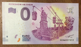 2017 BILLET 0 EURO SOUVENIR ALLEMAGNE DEUTSCHLAND RÜDESHEIM AM RHEIN ZERO 0 EURO SCHEIN BANKNOTE PAPER MONEY - [17] Falsi & Campioni