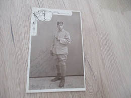 Carte Photo Militaire Militaria Guerre 14/18 Camp De Diligen Soldat Autogrape Ribe 383 ème - Weltkrieg 1914-18