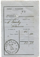 BELGIQUE - SIMPLE CERCLE BILINGUE RELAIS A ETOILES HELCHIN SUR DEUX BULLETINS DE VERSEMENT - Postmarks With Stars