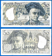 France 50 Francs 1988 Alphabet A 51 Quentin Frcs Frc Paypal Bitcoin Crypto OK - 50 F 1976-1992 ''quentin De La Tour''