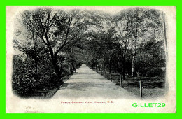 HALIFAX, NS - PUBLIC GARDENS VIEW - TRAVEL IN 1908 - 3/4 BACK - - Halifax