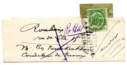 BELGIQUE - COB 83 SIMPLE CERCLE RELAIS A ETOILES POTTES SUR BANDE D'IMPRIMES, 1910 - Postmarks With Stars