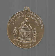 JC, Médaille, DUC D'ORLEANS , La France Lui Donne La Palme.....,1842 ,, 16.5 Gr , Dia. 40 Mm , Frais Fr 1.85 E - Royal / Of Nobility