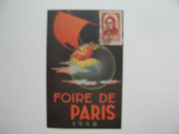 France Carte Foire De Paris 1948 Avec N° 796  Alexandre Auguste Centenaire De La Révolution - Gebruikt