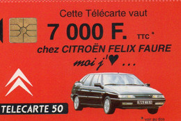 Carte à Puce - France - France Télécom - Citroen 2 Rouge (GEM1A Black), Réf.0278, Variété Dentelée Haut, B240T0007 - 1992