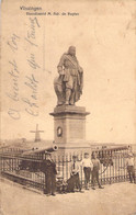 CPA Vlissingen - Standbeeld M Adr De Ruyter - Enfants Devant La Grille - Envoi Prisonnier De Guerre Charles Delbike 1918 - Vlissingen