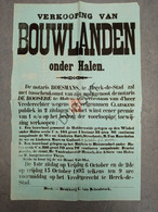 Halen - Verkoopsaffiche - Bouwland - 1893 (V1219) - Posters