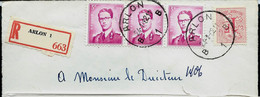 Devant De Lettre   Obl.  ARLON - B 1 B - 24/01/62 En Rec.   ( " Lunettes " ) - Landpost (Ruralpost)