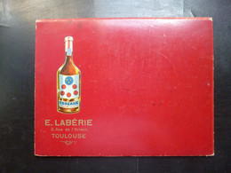 PORTE DOCUMENT PUBLICITAIRE  -  LABERIE - 3 Rue De L'Orient -  TOULOUSE  -  Liqueur TOSCANE  -  Cartonnage épais - Liqueur & Bière
