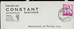 Devant De Lettre   Obl.  BASTOGNE - Touristique  04/10/61   ( " Lunettes " ) - Poste Rurale