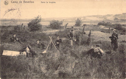 CPA Camp De Berverloo - Dans La Bruyère - Soldats Embusqués - Carte Voyagée En 1914 - Leopoldsburg (Beverloo Camp)