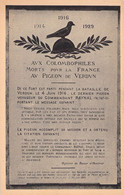 CPA Aux Colombophiles Morts Pour La France - Au Pigeon De Verdun - Fort De Vaux - Guerre 1914-18