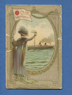 Compagnie Générale Transatlantique  Chromo Menu Paquebot Espagne Parfum Violette Pinaud Paris  1910 - Menus