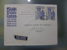 CORREIO AÉREO - HOTEL TIVOLI LISBOA - DESTINO ZURIQUE - Lettres & Documents
