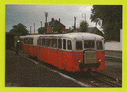 80 NOYELLES Train Autorail De Dion Et Remorque En Gare Pour Le Crotoy En Août 1958 VOIR DOS - Noyelles-sur-Mer