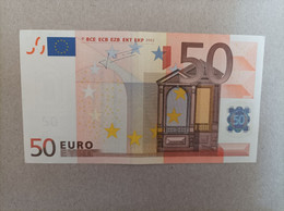 50 EURO ITALIA (S) F008B2  Last Position, TRICHET, Sehr Selten - 50 Euro