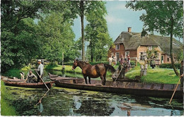 Pays Bas  -    Giethoorn  -   Vervoer Paard  Per Boot - Giethoorn