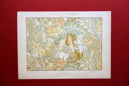 Mucha Tavola Cromolitografica Language De Fleurs Atelier C.G. Forrer Primi '900 - Prints & Engravings