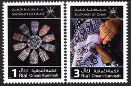 Oman - 2021 - Traditional Omani Kummah Embroidery - Mint Stamp Set - Oman