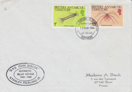 British Antarctic Territory (BAT) 1984 Cover Ship Visit RRS John Biscoe  Ca Rothera 15 MAR 1984 (RH176B) - Briefe U. Dokumente