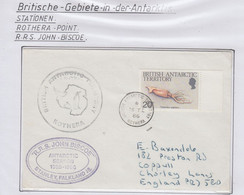 British Antarctic Territory (BAT) 1986 Cover Ship Visit RRS John Biscoe  Ca Rothera 16 FE 1986 (RH177) - Covers & Documents