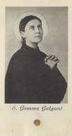 SANTA GEMMA GALGANI CON RELIQUIA (CART 103) - Devotion Images