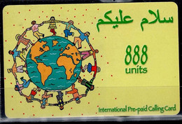 PALESTINE 2011 018 PRIVATE INTERNATIONAL PRE PAID CALLING CARD 888 UNITS MINT VF!! - Palestina