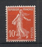 FRANCE - 1907 - N°Yv. 138 - Semeuse 10c Rouge - Neuf Luxe ** / MNH / Postfrisch - Ongebruikt