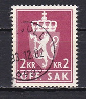 Norway, 1982, Coat Of Arms/Lithography, 2Kr/Carmine-Lake, USED - Service