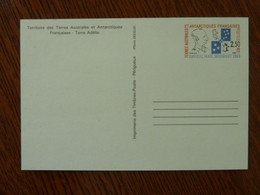 M12 - TAAF - Entier Postal YT No1 - Max Douguet - Postal Stationery