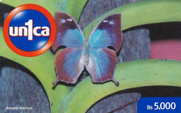 VENEZUELA - Butterfly, Un1ca Prepaid Card Bs.5000, Used - Butterflies