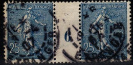 FRANCE - MILLESIME "Type SEMEUSE Lignée" N° 132 Oblitéré.Bleu-noir (6). Bas Prix, à Saisir. - Millesimi