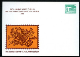 DDR PP18 C1/007 Privat-Postkarte Bach-Händel-Schütz Köthen 1985  NGK 4,00 € - Private Postcards - Mint