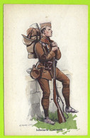 ILLUSTRATEUR - MILITAIRE +++ Infanterie Coloniale +++ Carte Illustrée Par Edmond LAJOUX +++ - Uniforms