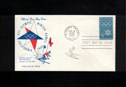 USA 1960 Olympic Games Squaw Valley FDC - Inverno1960: Squaw Valley