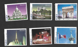 22- 5 - 1241 6 Vignettes PARIS - Tourism (Labels)