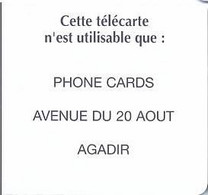 FANTASIA : AG06 100 PHONE CARDS AV. 20 AOUT (small) USED - Morocco