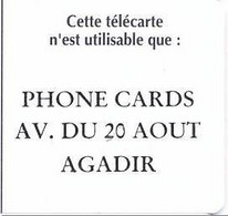 FANTASIA : AG05 40 PHONE CARDS AV. 20 AOUT (large) USED - Morocco