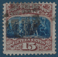 Etats Unis 1869 N°35a Type II 15c Cents Brun Rouge Et Bleu Oblitéré  TTB - Oblitérés