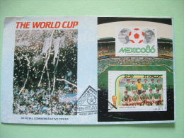 St. Vincent 1986 FDC Cover - Football Soccer Mexico 86 - S.s. Mexico - Flag - St.Vincent (1979-...)