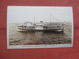 RPPC  Worlds Largest Bottom Boat. Catalinia Island.   Ref 5635 - Steamers