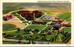 Nebraska Boys Town Father Flanagan's Boys' Home Aerial View Curteich - Altri & Non Classificati