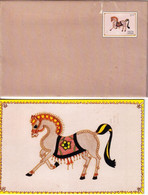 HORSE- PRE PAID COVER WITH GREETING CARD- INDIA POST- SCARCE-MINT-BX2-38 - Ohne Zuordnung